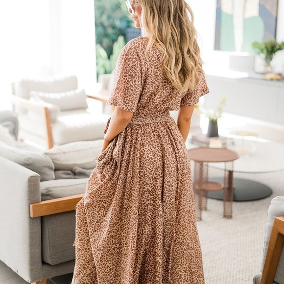 NWT House of Skye Leopard Boho Dress - Picture 8 of 8